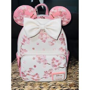 Loungefly Disney Minnie Mouse Cherry Blossom Ears Mini Backpack